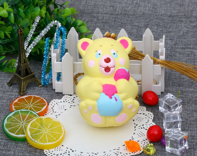 A Yellow Iittle Bear PU Stress Toy